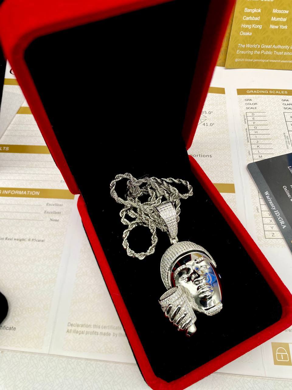 Male face Silhouette necklace