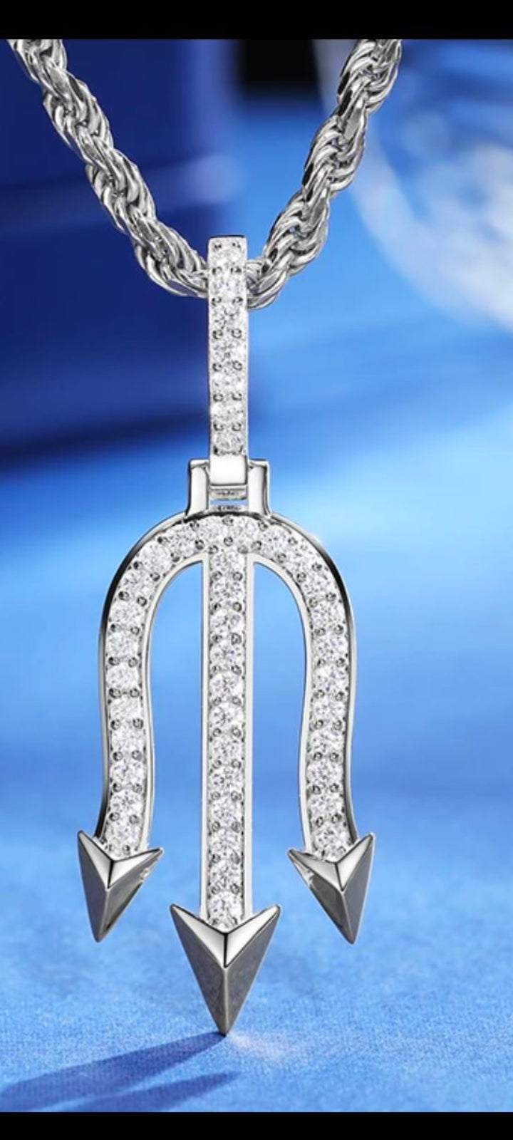 Trident Moissanite Necklace