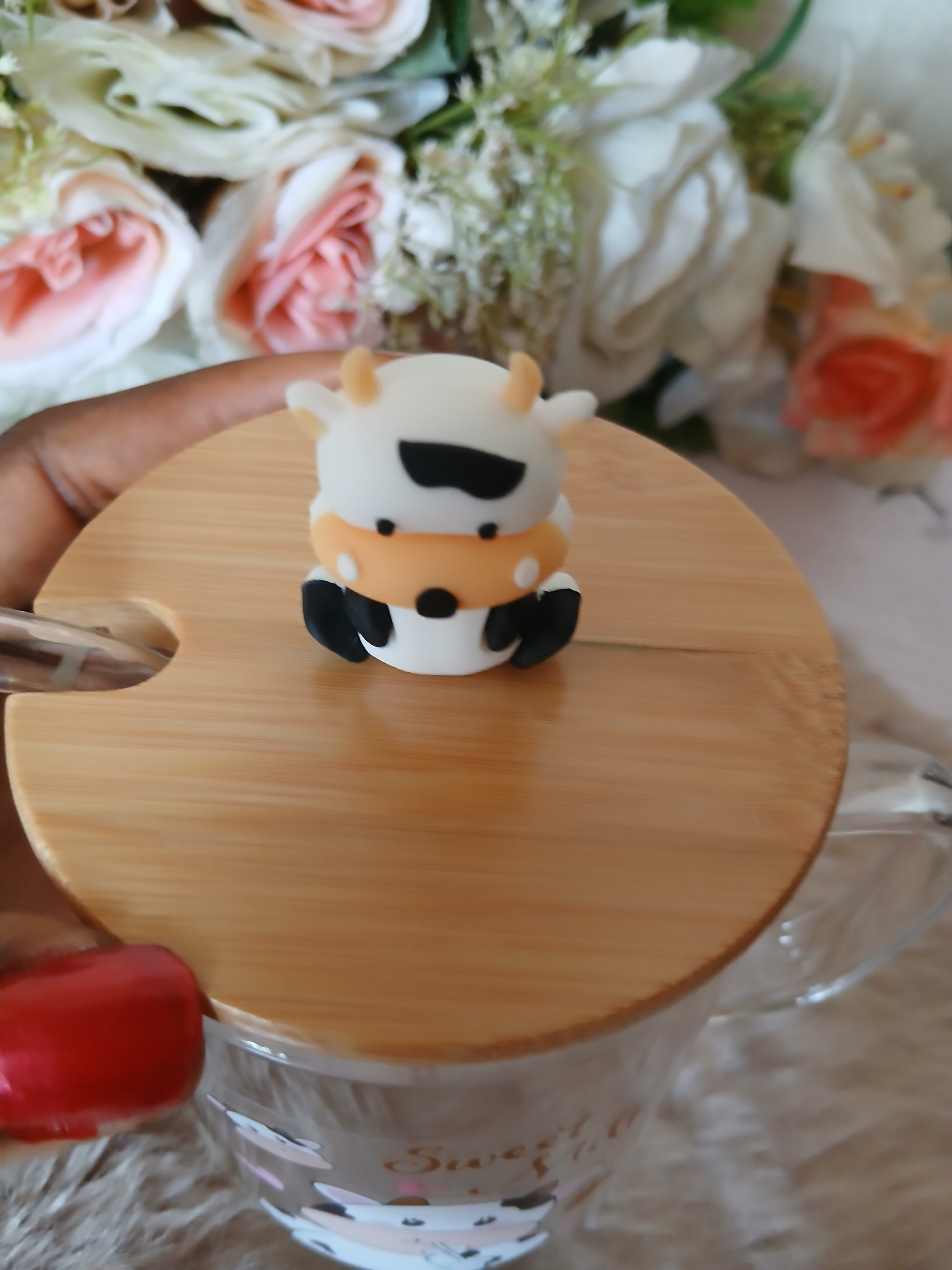 Cow Glass cup🥤