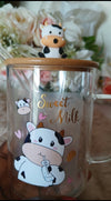 Cow Glass cup🥤
